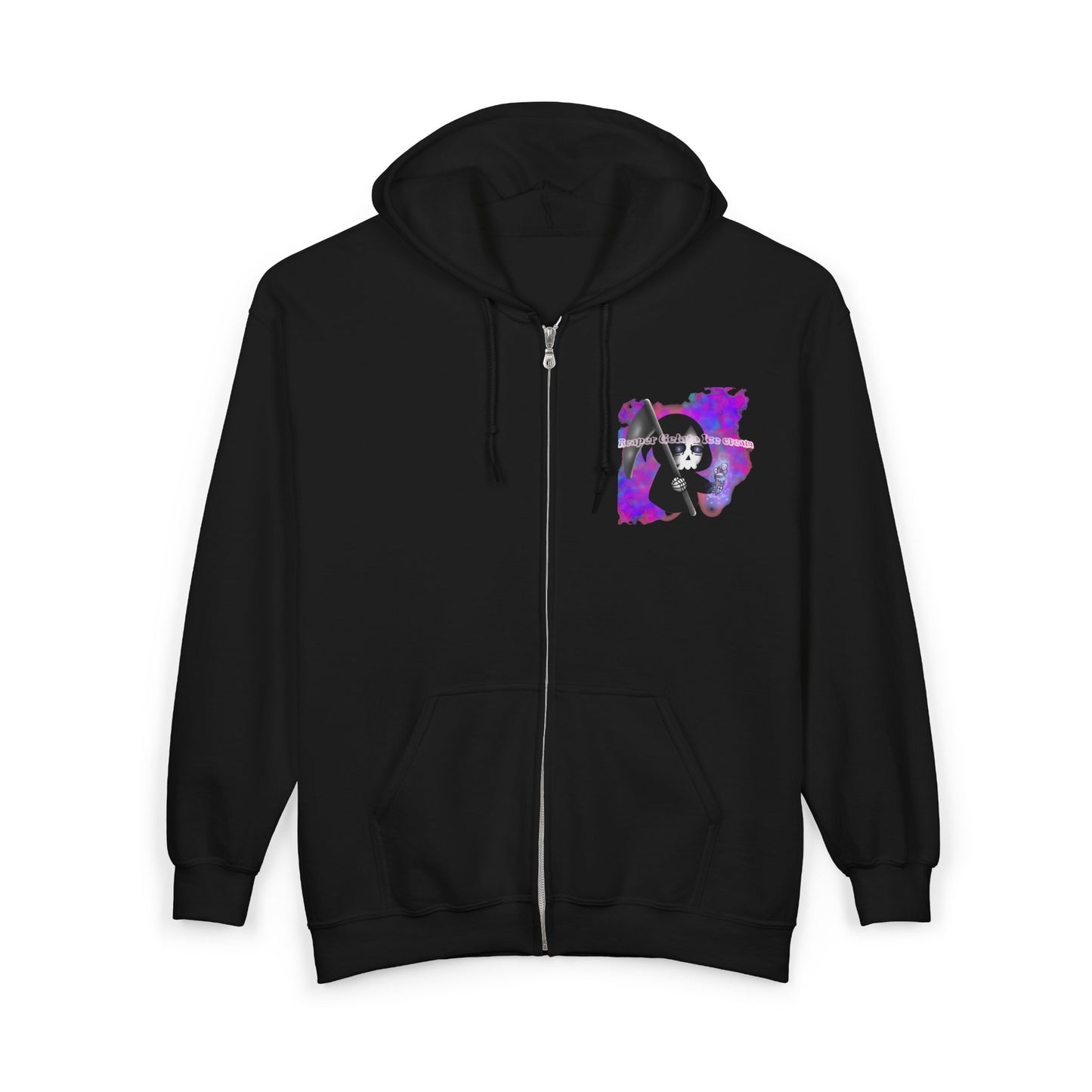 Reaper Gelato Ice Cream Unisex Zip Hoodie