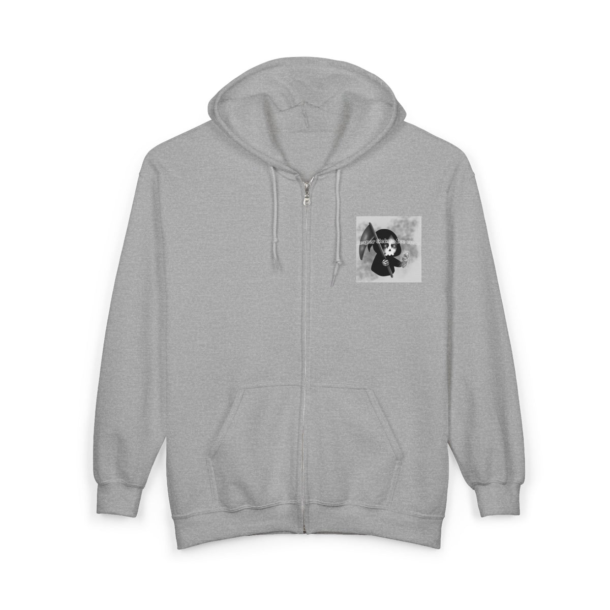 Reaper Noir Ice Cream Unisex Zip Hoodie