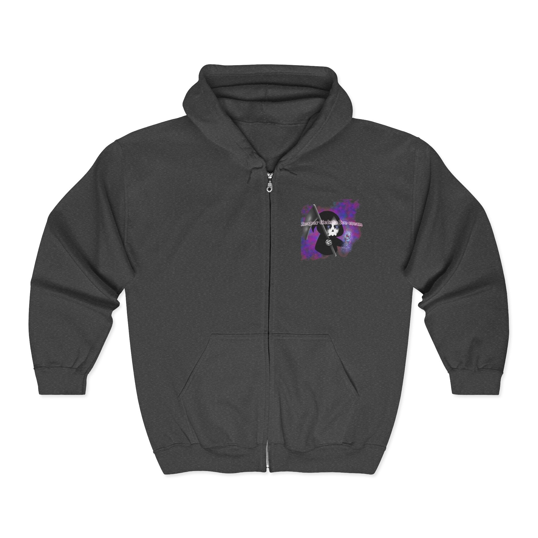 Reaper Gelato Ice Cream Unisex Zip Hoodie