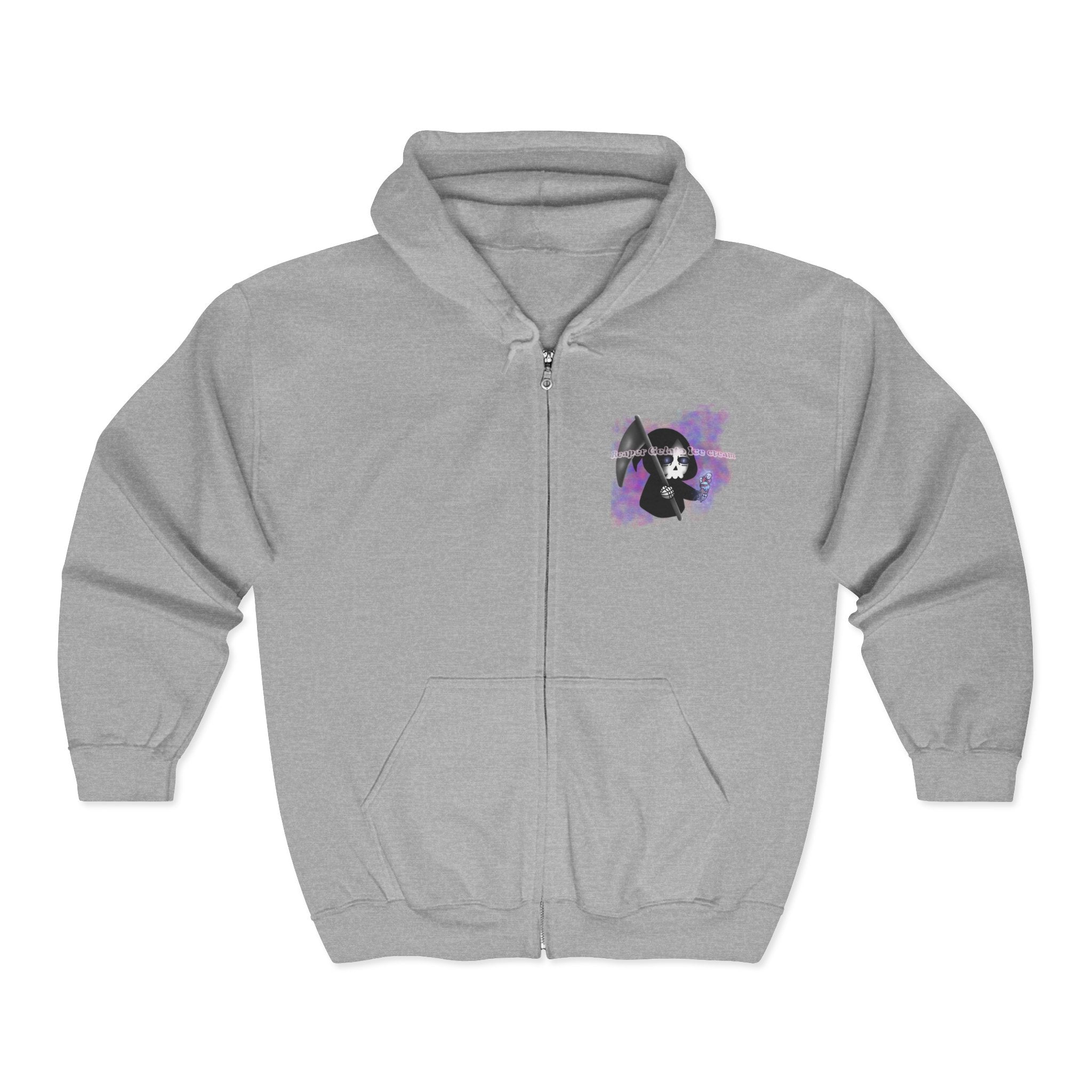 Reaper Gelato Ice Cream Unisex Zip Hoodie
