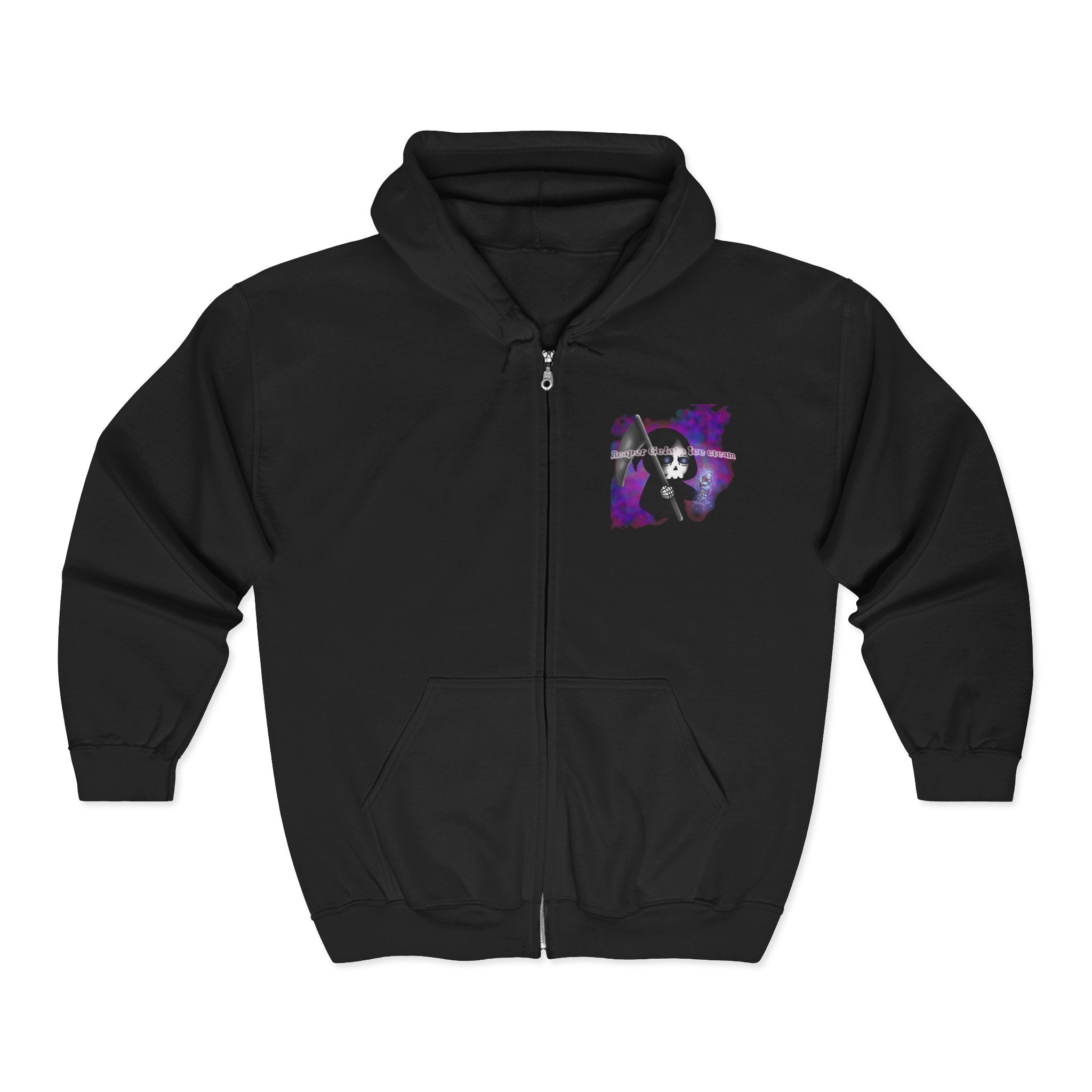 Reaper Gelato Ice Cream Unisex Zip Hoodie