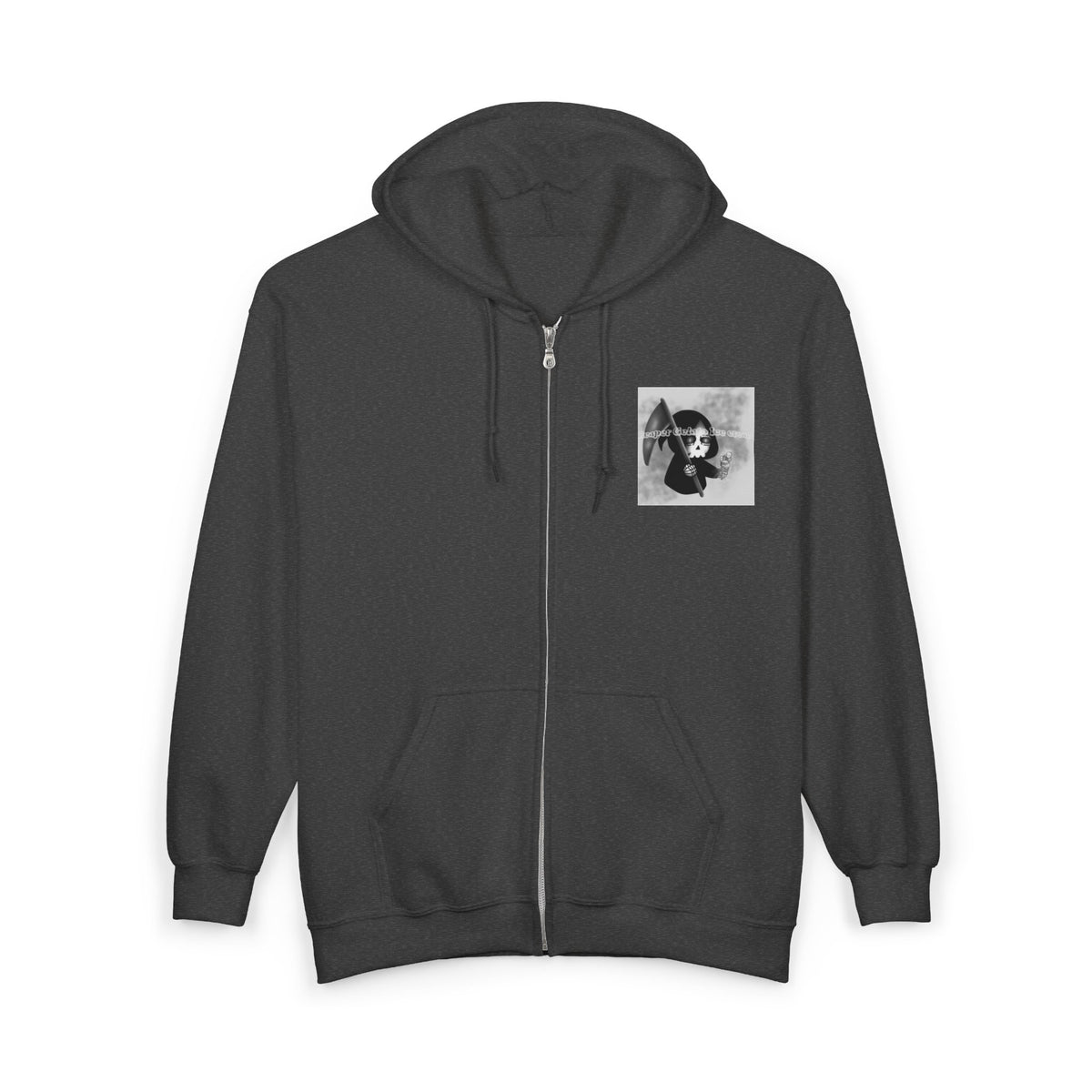 Reaper Noir Ice Cream Unisex Zip Hoodie