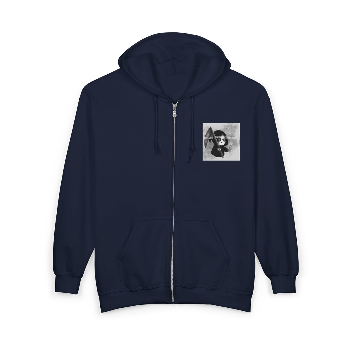 Reaper Noir Ice Cream Unisex Zip Hoodie
