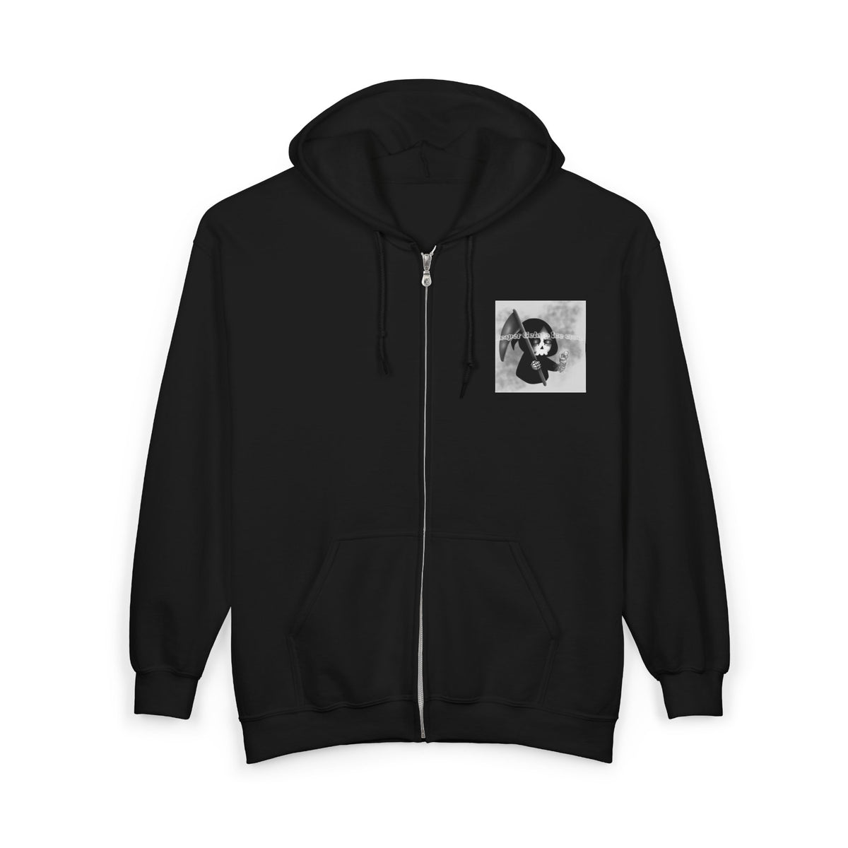 Reaper Noir Ice Cream Unisex Zip Hoodie